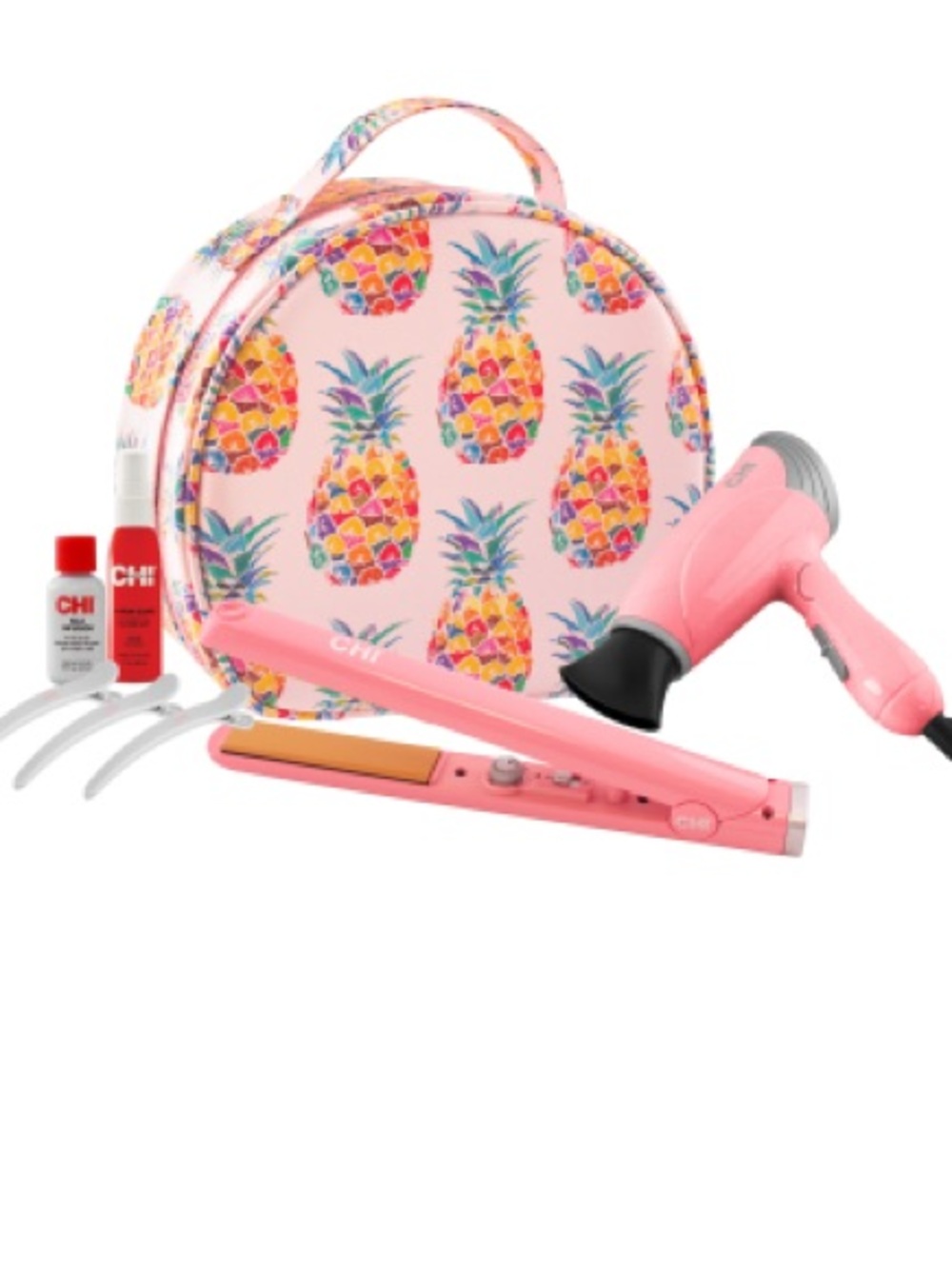 CHI NWOT Pineapple Crush Travel Set - Hair Dryer & Flat Iron